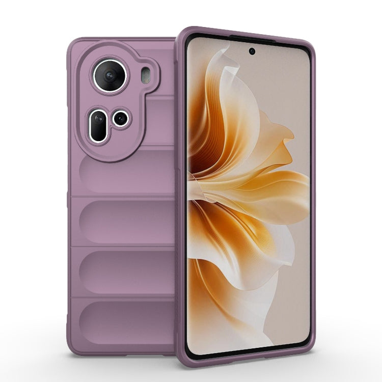 For OPPO Reno11 5G Global Magic Shield TPU + Flannel Phone Case(Purple) - Reno11 Cases by buy2fix | Online Shopping UK | buy2fix