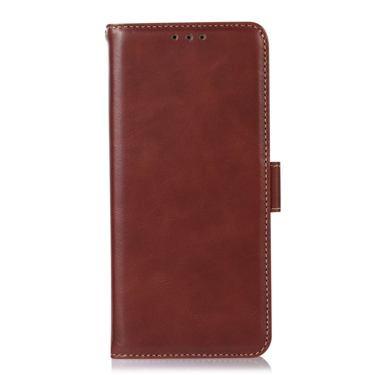 For Motorola Moto G14 4G Magnetic Crazy Horse Texture Genuine Leather Phone Case(Brown) - Motorola Cases by buy2fix | Online Shopping UK | buy2fix