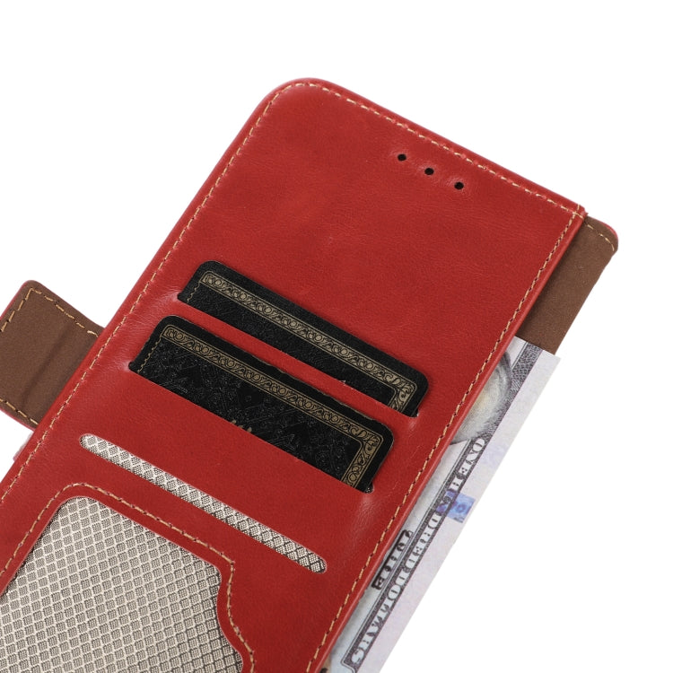 For Motorola Moto G04 / G24 Magnetic Crazy Horse Texture Genuine Leather Phone Case(Red) - Motorola Cases by buy2fix | Online Shopping UK | buy2fix