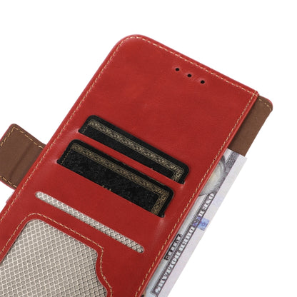 For Motorola Moto G04 / G24 Magnetic Crazy Horse Texture Genuine Leather Phone Case(Red) - Motorola Cases by buy2fix | Online Shopping UK | buy2fix