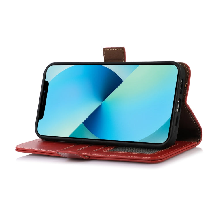 For Motorola Moto G04 / G24 Magnetic Crazy Horse Texture Genuine Leather Phone Case(Red) - Motorola Cases by buy2fix | Online Shopping UK | buy2fix
