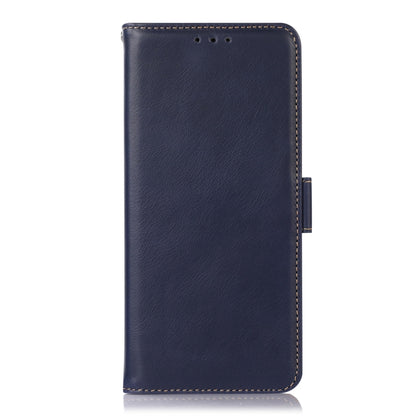 For Motorola Edge 50 Neo Magnetic Crazy Horse Texture Genuine Leather Phone Case(Blue) - Motorola Cases by buy2fix | Online Shopping UK | buy2fix