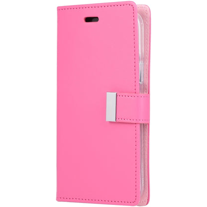 For iPhone 15 Plus GOOSPERY RICH DIARY Crazy Horse Texture Leather Phone Case(Rose Red) - iPhone 15 Plus Cases by GOOSPERY | Online Shopping UK | buy2fix