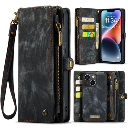 For iPhone 15 Plus CaseMe 008 Detachable Multifunctional Leather Phone Case(Black) by CaseMe