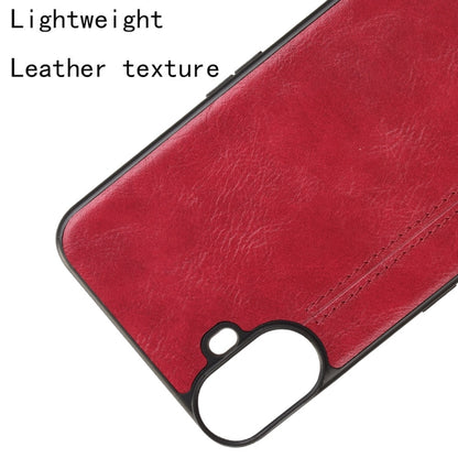 For Nothing CMF Phone 1 Cow Pattern Sewing Back Cover Phone Case(Red) - More Brand by buy2fix | Online Shopping UK | buy2fix