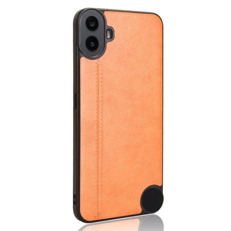 For Nothing CMF Phone 1 Cow Pattern Sewing Back Cover Phone Case(Yellow) - More Brand by buy2fix | Online Shopping UK | buy2fix