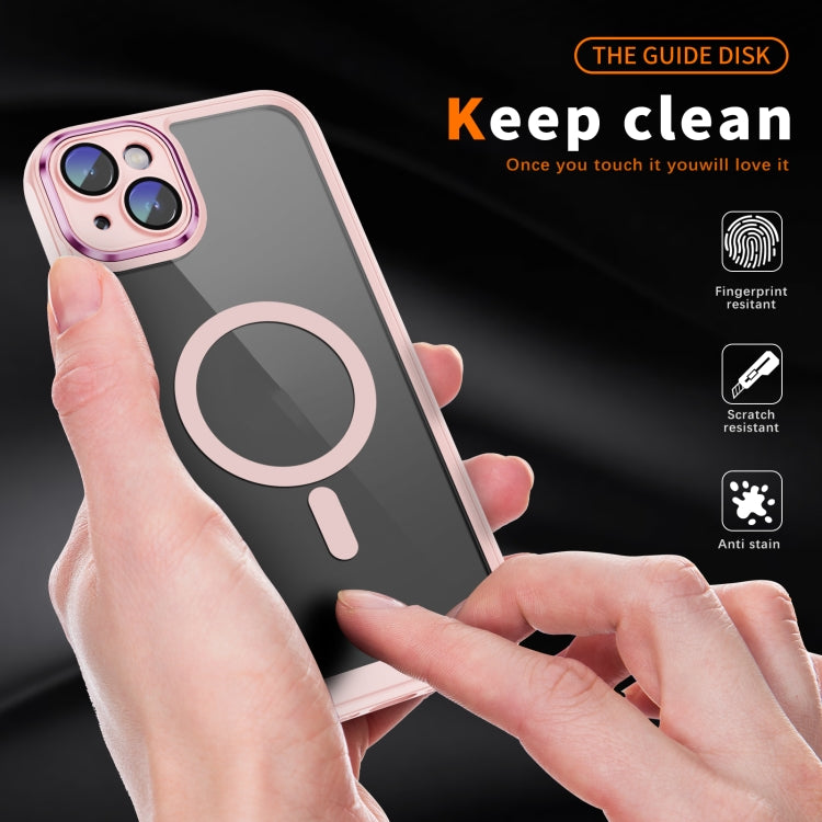 For iPhone 15 MagSafe Magnetic PC + TPU Phone Case with Lens Film(Apricot) - iPhone 15 Cases by buy2fix | Online Shopping UK | buy2fix