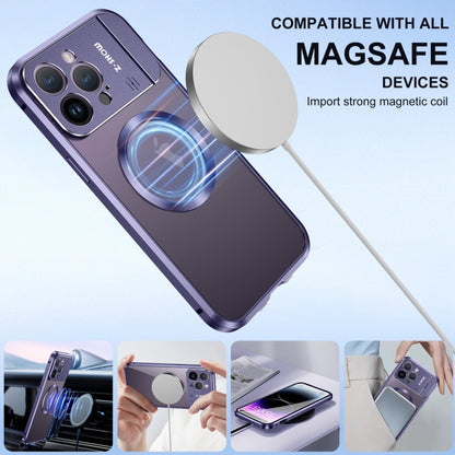 For iPhone 15 Pro Aromatherapy Holder Single-sided MagSafe Magnetic Phone Case(Purple) - iPhone 15 Pro Cases by buy2fix | Online Shopping UK | buy2fix