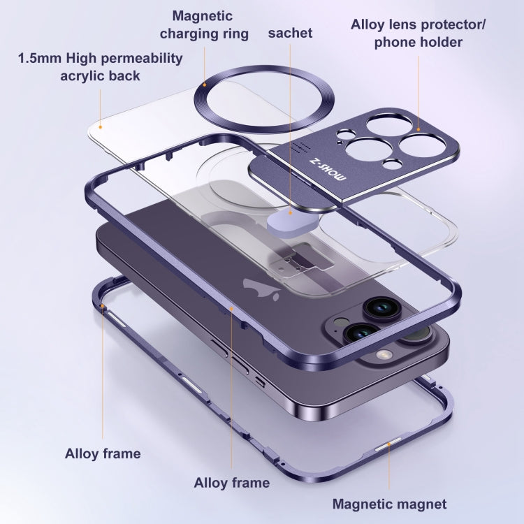 For iPhone 15 Aromatherapy Holder Single-sided MagSafe Magnetic Phone Case(Black) - iPhone 15 Cases by buy2fix | Online Shopping UK | buy2fix
