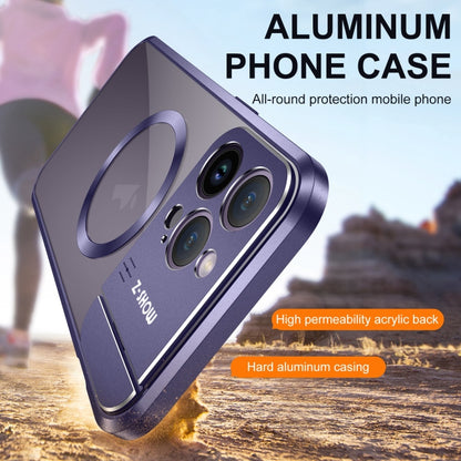 For iPhone 15 Aromatherapy Holder Single-sided MagSafe Magnetic Phone Case(Purple) - iPhone 15 Cases by buy2fix | Online Shopping UK | buy2fix