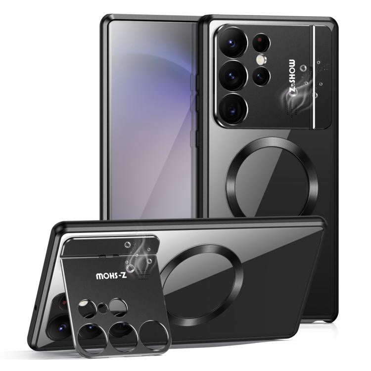 For Samsung Galaxy S25 Ultra 5G Aromatherapy Holder Single-sided MagSafe Magnetic Phone Case(Black) - Galaxy S25 Ultra 5G Cases by buy2fix | Online Shopping UK | buy2fix