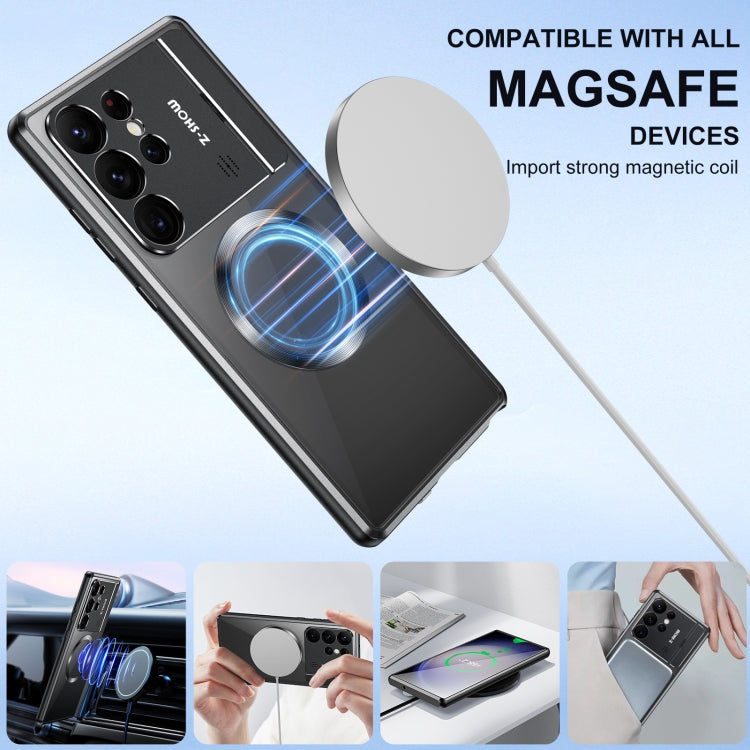 For Samsung Galaxy S25 Ultra 5G Aromatherapy Holder Single-sided MagSafe Magnetic Phone Case(Silver) - Galaxy S25 Ultra 5G Cases by buy2fix | Online Shopping UK | buy2fix