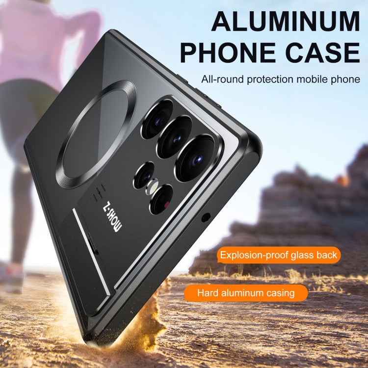 For Samsung Galaxy S25 Ultra 5G Aromatherapy Holder Single-sided MagSafe Magnetic Phone Case(Purple) - Galaxy S25 Ultra 5G Cases by buy2fix | Online Shopping UK | buy2fix