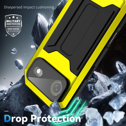 For iPhone Air R-JUST Sliding Camera IP54 Life Waterproof Holder Phone Case(Yellow) - iPhone Air Cases by R-JUST | Online Shopping UK | buy2fix