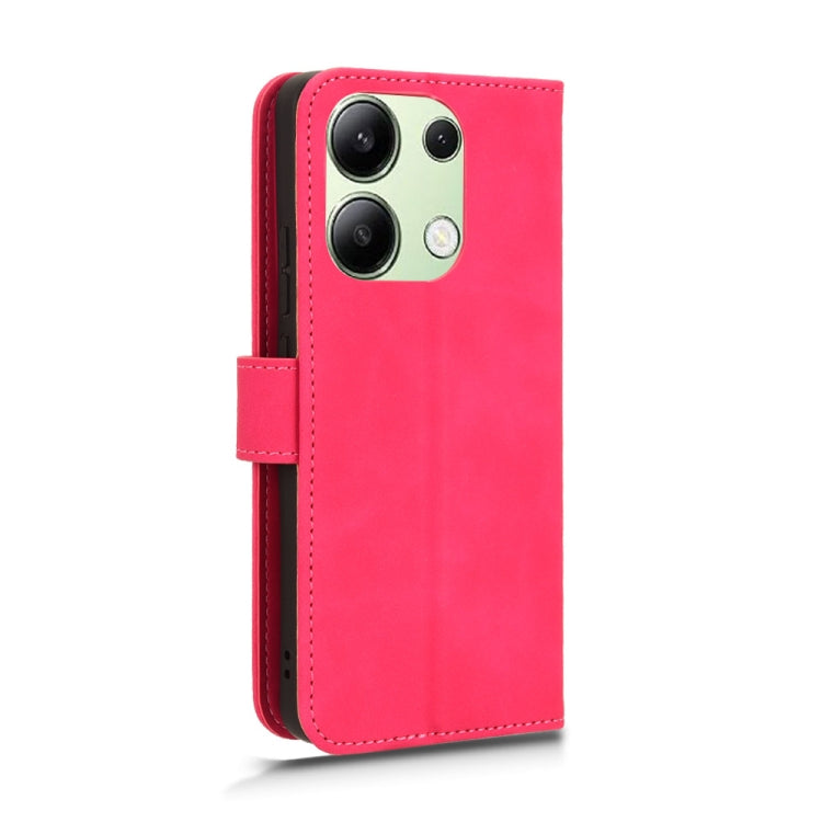 For Xiaomi Redmi Note 13 4G Skin Feel Magnetic Flip Leather Phone Case(Rose Red) - Note 13 Cases by buy2fix | Online Shopping UK | buy2fix