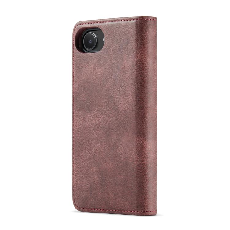 For iPhone 16e DG.MING Crazy Horse Texture Detachable Magnetic Leather Phone Case(Red) - iPhone 16e Cases by DG.MING | Online Shopping UK | buy2fix