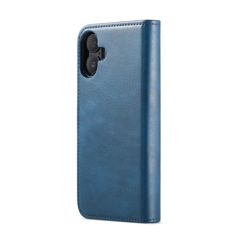 For iPhone 17 DG.MING Crazy Horse Texture Detachable Magnetic Leather Phone Case(Blue) - iPhone 17 Cases by DG.MING | Online Shopping UK | buy2fix