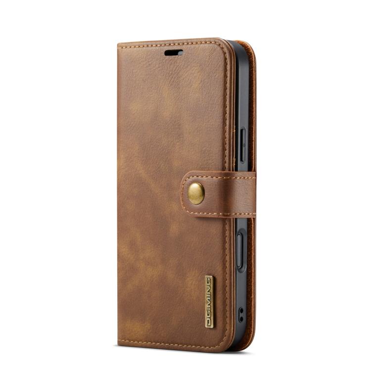 For iPhone 17 Pro DG.MING Crazy Horse Texture Detachable Magnetic Leather Phone Case(Brown) - iPhone 17 Pro Cases by DG.MING | Online Shopping UK | buy2fix