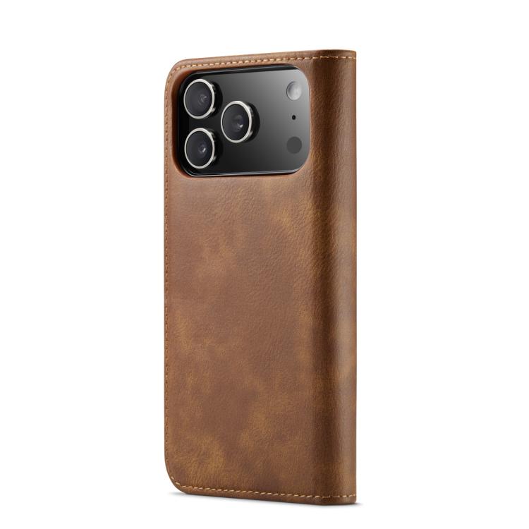 For iPhone 17 Pro DG.MING Crazy Horse Texture Detachable Magnetic Leather Phone Case(Brown) - iPhone 17 Pro Cases by DG.MING | Online Shopping UK | buy2fix