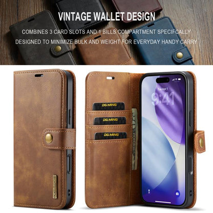 For iPhone 17 Pro Max DG.MING Crazy Horse Texture Detachable Magnetic Leather Phone Case(Brown) - iPhone 17 Pro Max Cases by DG.MING | Online Shopping UK | buy2fix