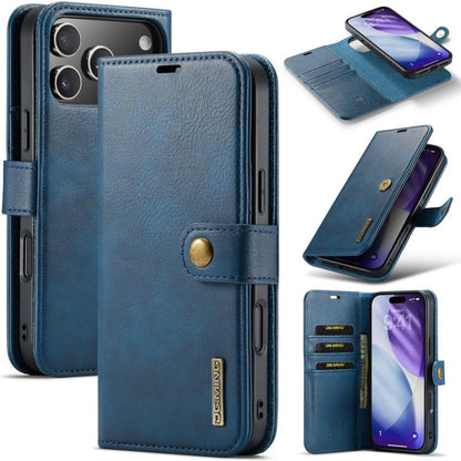 For iPhone 17 Pro Max DG.MING Crazy Horse Texture Detachable Magnetic Leather Phone Case(Blue) - iPhone 17 Pro Max Cases by DG.MING | Online Shopping UK | buy2fix