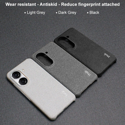 For Asus Zenfone 9 / Zenfone10 5G imak Ruiyi Series Cloth Texture PU + PC Phone Case(Light Grey) - ASUS Cases by imak | Online Shopping UK | buy2fix