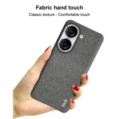 For Asus Zenfone 9 / Zenfone10 5G imak Ruiyi Series Cloth Texture PU + PC Phone Case(Light Grey) - ASUS Cases by imak | Online Shopping UK | buy2fix