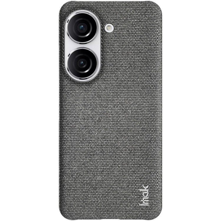 For Asus Zenfone 9 / Zenfone10 5G imak Ruiyi Series Cloth Texture PU + PC Phone Case(Dark Grey) - ASUS Cases by imak | Online Shopping UK | buy2fix