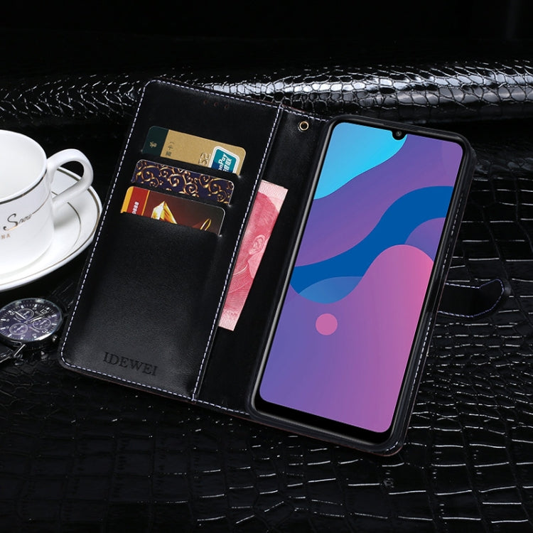 For Huawei Honor 9A idewei Crocodile Texture Horizontal Flip Leather Case with Holder & Card Slots & Wallet(Dark Blue) - Honor Cases by idewei | Online Shopping UK | buy2fix