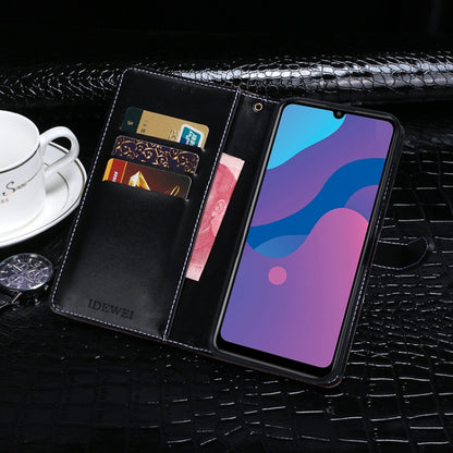 For Huawei Honor 9A idewei Crocodile Texture Horizontal Flip Leather Case with Holder & Card Slots & Wallet(Dark Blue) - Honor Cases by idewei | Online Shopping UK | buy2fix