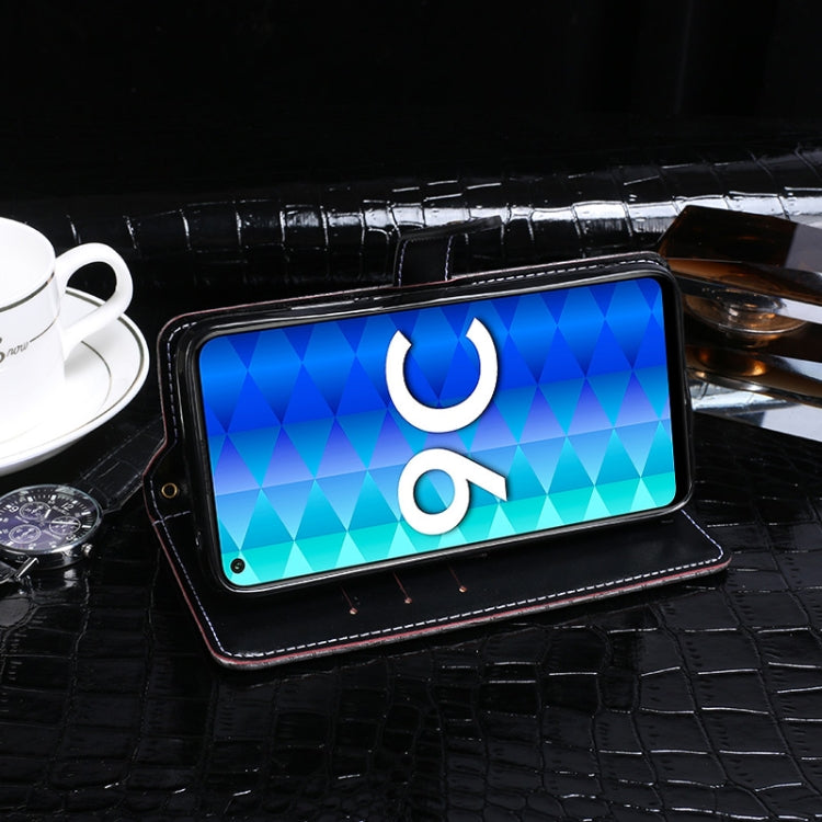 For Huawei Honor 9C idewei Crocodile Texture Horizontal Flip Leather Case with Holder & Card Slots & Wallet(Dark Blue) - Honor Cases by idewei | Online Shopping UK | buy2fix