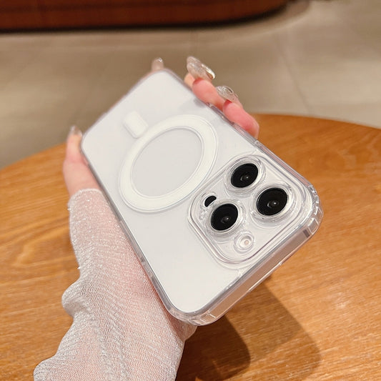 For iPhone 16 Pro Fine Hole MagSafe Magnetic Clear Acrylic TPU Case(Transparent) by buy2fix