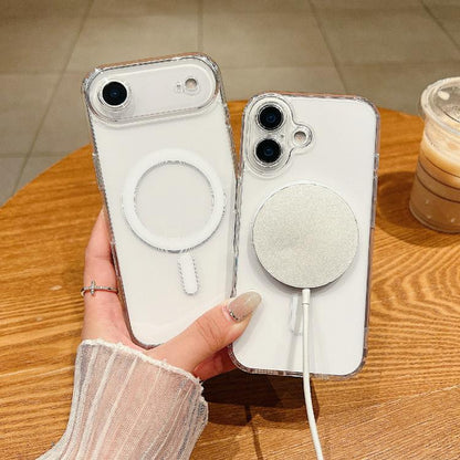 For iPhone 17 Fine Hole MagSafe Magnetic Clear Acrylic TPU Case(Transparent) - iPhone 17 Cases by buy2fix | Online Shopping UK | buy2fix