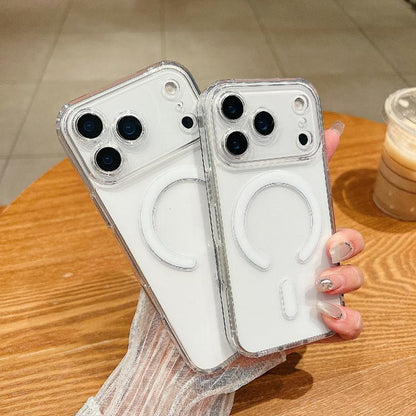For iPhone 17 Pro Fine Hole MagSafe Magnetic Clear Acrylic TPU Case(Transparent) - iPhone 17 Pro Cases by buy2fix | Online Shopping UK | buy2fix