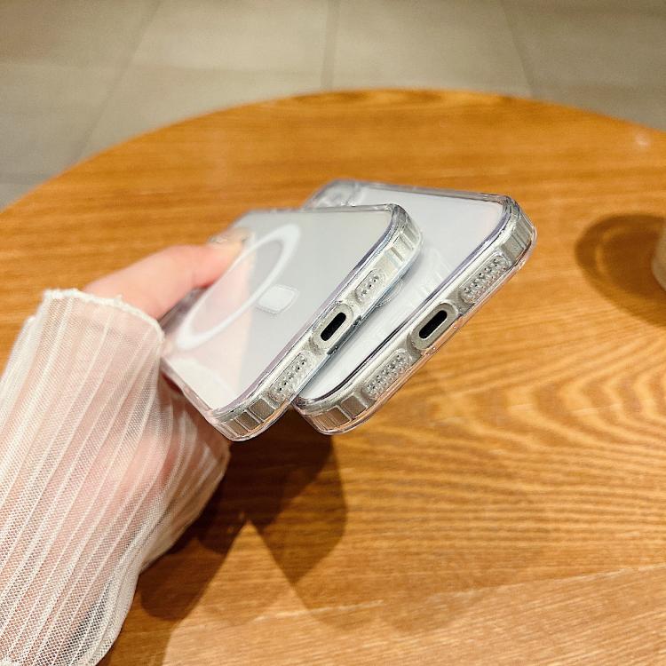 For iPhone 17 Pro Fine Hole MagSafe Magnetic Clear Acrylic TPU Case(Transparent) - iPhone 17 Pro Cases by buy2fix | Online Shopping UK | buy2fix