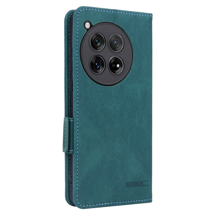 For OnePlus 12 Magnetic Clasp Leather Phone Case(Green) - OnePlus Cases by buy2fix | Online Shopping UK | buy2fix