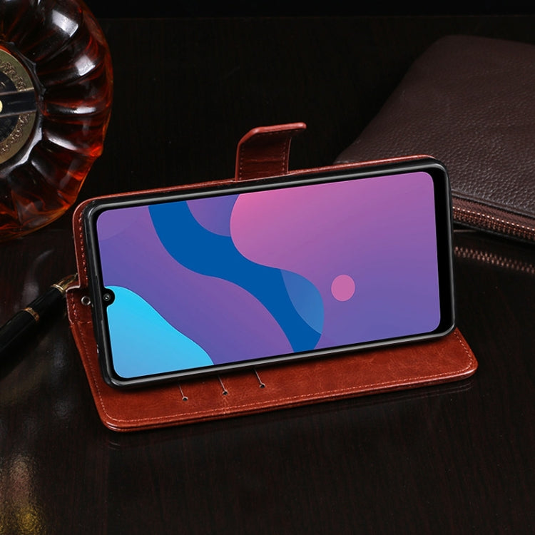 For Huawei Honor 9A idewei Crazy Horse Texture Horizontal Flip Leather Case with Holder & Card Slots & Wallet(Red) - Honor Cases by idewei | Online Shopping UK | buy2fix