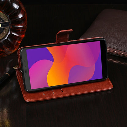 For Huawei Honor 9S idewei Crazy Horse Texture Horizontal Flip Leather Case with Holder & Card Slots & Wallet(Brown) - Honor Cases by idewei | Online Shopping UK | buy2fix