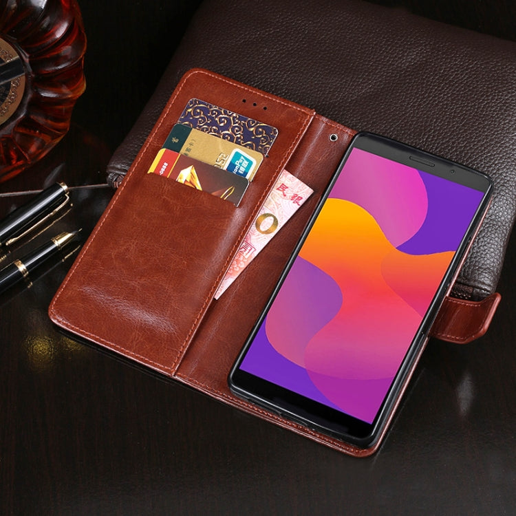 For Huawei Honor 9S idewei Crazy Horse Texture Horizontal Flip Leather Case with Holder & Card Slots & Wallet(Brown) - Honor Cases by idewei | Online Shopping UK | buy2fix