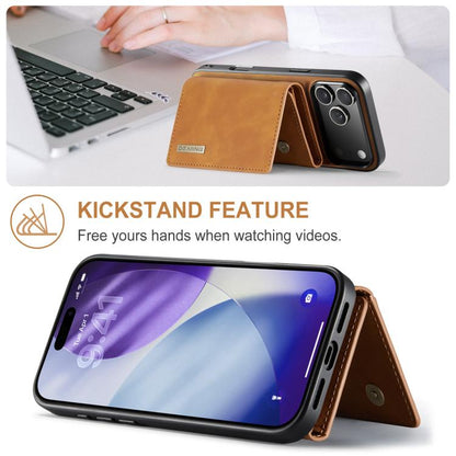 For iPhone 17 Pro Max DG.MING M1 Series 3-Fold Multi Card Wallet Leather Phone Case(Brown) - iPhone 17 Pro Max Cases by DG.MING | Online Shopping UK | buy2fix