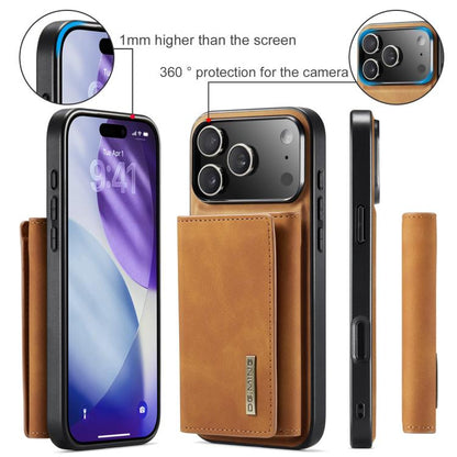 For iPhone 17 Pro Max DG.MING M1 Series 3-Fold Multi Card Wallet Leather Phone Case(Brown) - iPhone 17 Pro Max Cases by DG.MING | Online Shopping UK | buy2fix