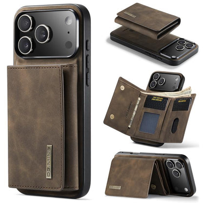For iPhone 17 Pro Max DG.MING M1 Series 3-Fold Multi Card Wallet Leather Phone Case(Coffee) - iPhone 17 Pro Max Cases by DG.MING | Online Shopping UK | buy2fix