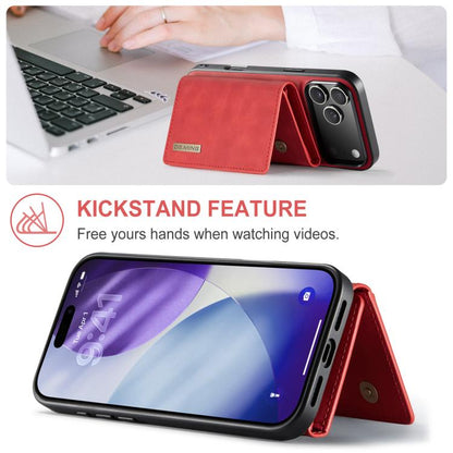 For iPhone 17 Pro Max DG.MING M1 Series 3-Fold Multi Card Wallet Leather Phone Case(Red) - iPhone 17 Pro Max Cases by DG.MING | Online Shopping UK | buy2fix