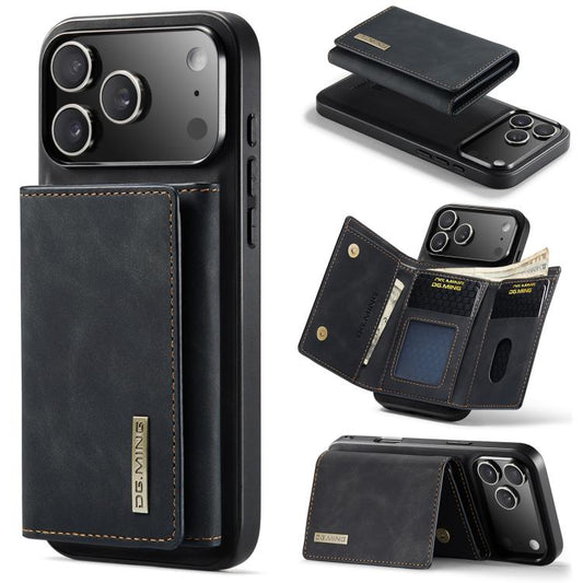 For iPhone 17 Pro DG.MING M1 Series 3-Fold Multi Card Wallet Leather Phone Case(Black) - iPhone 17 Pro Cases by DG.MING | Online Shopping UK | buy2fix