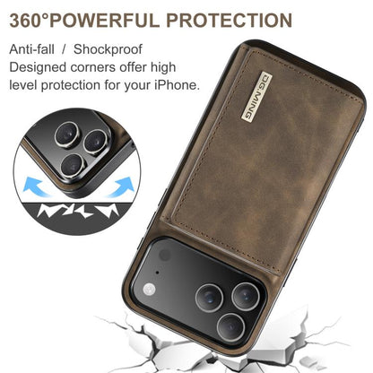 For iPhone 17 Pro DG.MING M1 Series 3-Fold Multi Card Wallet Leather Phone Case(Coffee) - iPhone 17 Pro Cases by DG.MING | Online Shopping UK | buy2fix
