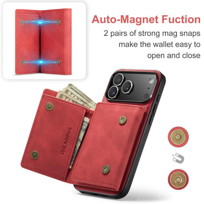 For iPhone 17 Pro DG.MING M1 Series 3-Fold Multi Card Wallet Leather Phone Case(Red) - iPhone 17 Pro Cases by DG.MING | Online Shopping UK | buy2fix