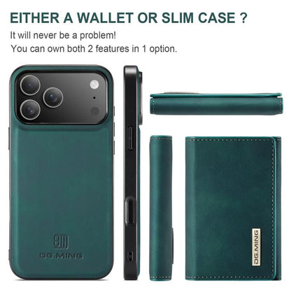 For iPhone 17 Pro DG.MING M1 Series 3-Fold Multi Card Wallet Leather Phone Case(Green) - iPhone 17 Pro Cases by DG.MING | Online Shopping UK | buy2fix