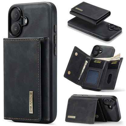 For iPhone 17 DG.MING M1 Series 3-Fold Multi Card Wallet Leather Phone Case(Black) - iPhone 17 Cases by DG.MING | Online Shopping UK | buy2fix