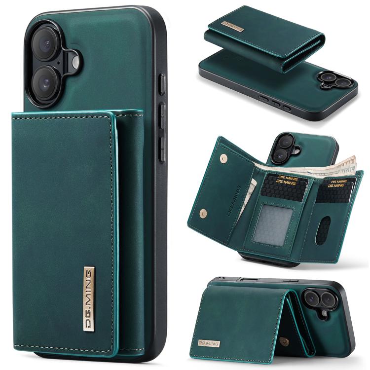 For iPhone 17 DG.MING M1 Series 3-Fold Multi Card Wallet Leather Phone Case(Green) - iPhone 17 Cases by DG.MING | Online Shopping UK | buy2fix