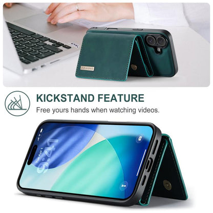 For iPhone 17 DG.MING M1 Series 3-Fold Multi Card Wallet Leather Phone Case(Green) - iPhone 17 Cases by DG.MING | Online Shopping UK | buy2fix
